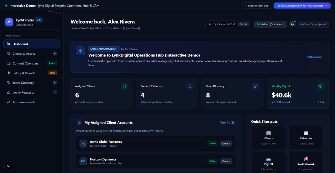 Custom CRM & Internal Tools